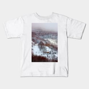 Winter at Pelion mountain Kids T-Shirt